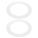 PATIKIL 内径160 mm 外径220 mm プラスチックトリムリング 2個 パティ オライト グーフリング クッション 円形 ライトカバー 照明器具 パティ オ壁埋め込み式ダウンライト用 半透明クッションホワイト