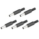 DC電源コネクタ 5.5 x 2.1 mm DCオスコネクタ ジャックはんだアダプタ DIY DCコネクタ 交換 5個