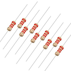 炭素皮膜抵抗器 2.2kオーム 0.25W レッド ゴールド カーボンフィルム 固定抵抗 50個入り