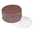 サンディングディスク 紙やすり サンドペーパー 8穴あき 外径125mm 400グリット フロッキングサンドペーパー 50枚入