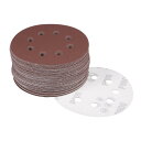 サンディングディスク 紙やすり サンドペーパー 8穴あき 外径125mm 800フロッキングサンドペーパー 50枚入