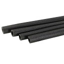 フォーム製チューブ スポンジ スリーブ パイプ保温 ポリエスチレン製 ブラック 内径15mm 4個入(4)