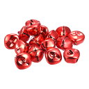 DIYジングルベル ?素?製 レッド ジングルベルスモールベルミニベル クリスマスベルバルクベル 工芸品装飾ブレスレット用 24mmベル直径 16個入り
