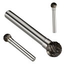 ダブルカット タングステン カーバイド ロータリーファイル10mm ヘッド6mm シャンクボール形状