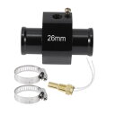 ACROPIX 12/24Vユニバーサルウォーターテンプセンサーキット 1/8"NPT 26mmブラックアダプター140'Fオン-125'Fオフ 自動車ラジエーター&エンジン冷却用