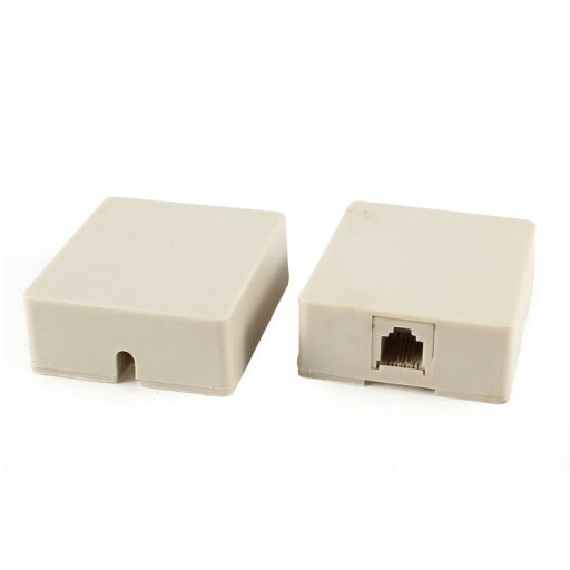 RJ11電話アダプタ 電話ケーブル接続 2個 RJ11 6P4Cメスソケット ベージュ RJ11電話アダプタ 電話ケーブル接続 2個 RJ11 6P4Cメスソケット ベージュ
