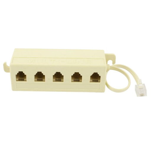電話コネクタ スプリッタアダプタ 5ポート4ピンRJ11メスソケットー4ピンRJ11オスプラグ 電話コネクタ スプリッタアダプタ 5ポート4ピンRJ11メスソケットー4ピンRJ11オスプラグ