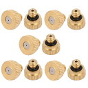 ミストノズル 霧ノズル ゴールド 流速80-300ml/分 オリフィス直径0.5mm 10個入り