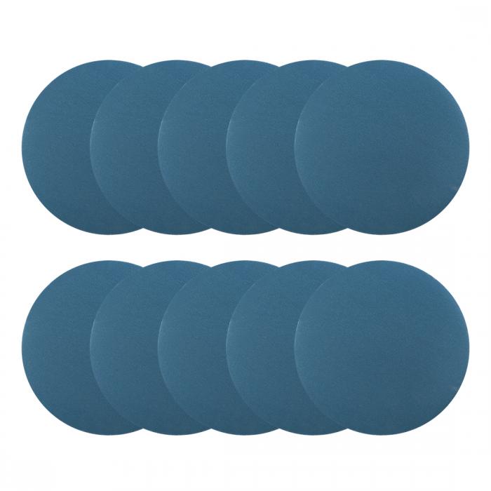 サンディングディスク 紙やすり サンドペーパー 外径125mm 600グリット フロッキングサンドペーパー ブルー 10枚入