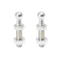 X AUTOHAUX 車のガスストラットボールスタッド ガスストラットショック用 10 mm シルバートーン 2セット 25mm