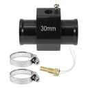 ACROPIX 12/24Vユニバーサルウォーターテンプセンサーキット 1/8"NPT 30mmブラックアダプター140'Fオン-125'Fオフ 自動車ラジエーター&エンジン冷却用