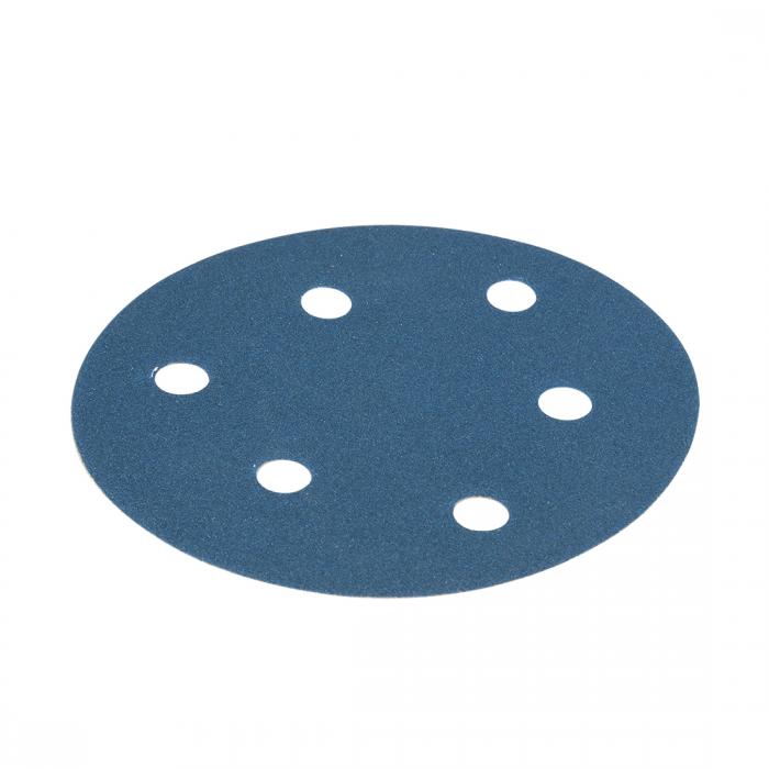 サンディングディスク 紙やすり サンドペーパー 6穴あき 外径125mm 180グリット 1枚入