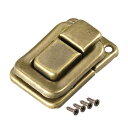 トグルラッチ パッチン錠 真鍮 ビンテージスタイル 4 取り付け穴 37mm wネジ 37 x 26 x 10mm 2個入り