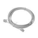 モジュラケーブル RJ11電話ケーブル 電話線 2m クリア ホワイト 6P2C RJ11- RJ11 モジュラ ケーブル延長