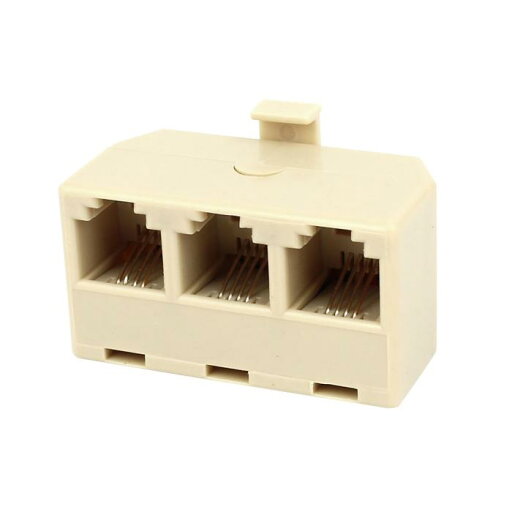 RJ11 6P4C 電話アダプタ 分配アダプタ RJ11 6P4C プラグ- 3ポート ベージュ プラスチック RJ11 6P4C 電話アダプタ 分配アダプタ RJ11 6P4C プラグ- 3ポート ベージュ プラスチック