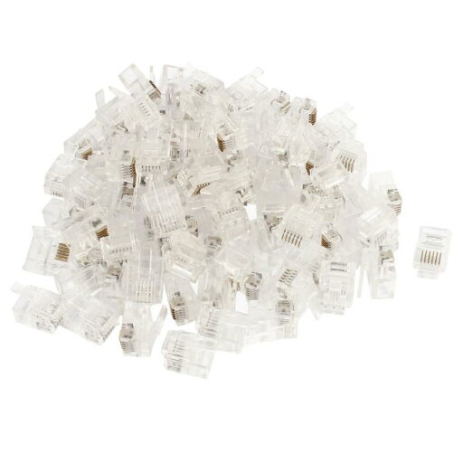 モジュラーコネクタ RJ12 コネクター 6P6C モジュラー プラグ ネックワーク コード アダプター 80本入り モジュラーコネクタ RJ12 コネクター 6P6C モジュラー プラグ ネックワーク コード アダプター 80本入り