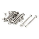組ねじ 金属 六角ソケットヘッド M6 x 70mm シルバートーン 10個入り