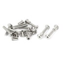 組ねじ 金属 六角ソケットヘッド M6 x 35mm シルバートーン 10個入り