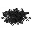 フラットワッシャー ガスケットスペーサ 亜鉛メッキ M3 x 7mm x 0.5mm ブラック 300個入り