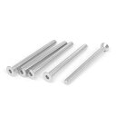 皿ボルト ネジボルト 六角穴付きボルト 皿フラットヘッド 304ステンレス鋼 M6×80mm 5個