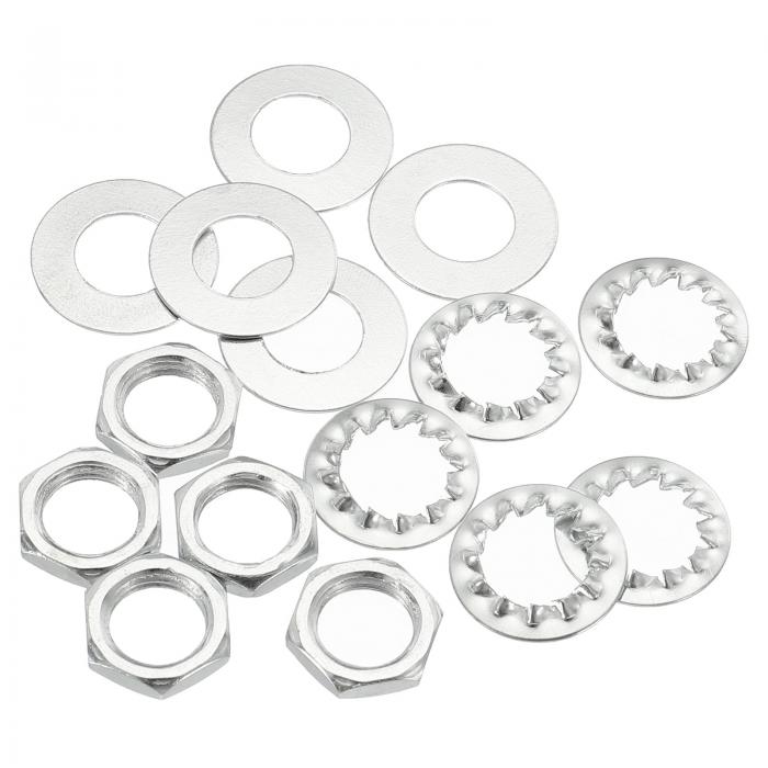 六角ナット ランプチューブねじロックナット 六角ファスナーボルト ワッシャー付き 1/8IPねじ シャンデ..