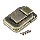 トグルラッチ パッチン錠 ブロンズ 40 x 27 x 9mm ビンテージスタイル 鉄 ブロンズ装飾ハスプ 2個入り