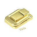 トグルラッチ イエロー ビンテージスタイル パッチン錠 40 x 27 x 9mm 鉄 金属 ボックスキャッチ 5個入り