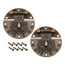 ボックスラッチ アンティークスタイルラッチ レトロスタイル ブロンズトーン 40mm 2セット入り