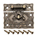 ボックスラッチ アンティークスタイルラッチ レトロスタイル 51 x 42mm 1セット入り