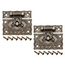 ボックスラッチ アンティークスタイルラッチ レトロスタイル 51 x 42mm 2セット入り