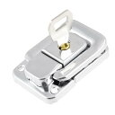 トグルキャッチラッチ パッチン錠 スーツケース ボックス メタル シルバートーン 長さ48mm