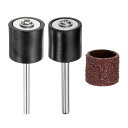 3pcs サンディングドラムスリーブセット 1/2インチ グリット80 サンディングサンドペーパー マンドレル ロータリーツール ミニサンディングドラムキット ...