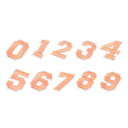 アイロンパッチ ナンバーピッチ リペアパッチ 衣服靴帽子リュックサック用 刺? 入園 0-9 オレンジ 48 mm幅 1セット入り