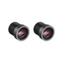 カメラレンズ 8mm 720P F2.0 FPV CCDカメラ用ワイドアングル ブラック 2個入り