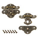 ハスプラッチ クラスプ 長方形 木製ケース対応 クラシック 65x52mm 2セット入