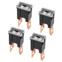 カーヒューズ プラスチック製 ブラック 自動車用ミニカートリッジヒューズ 32V 80A 4個入り