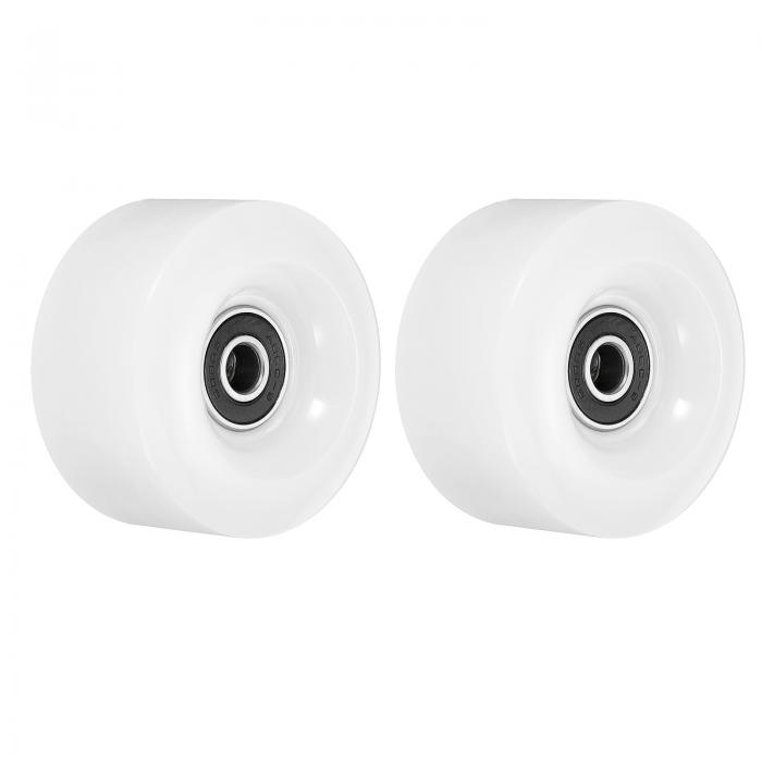 PATIKIL 32 x 58mm ローラースケート車輪 ベアリング付き 2個 82A クワッドスケートの交換 複列スケート用 屋内屋外スケートボード用 ホワイト
