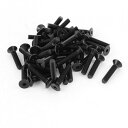 皿ネジ ボルト 六角ソケット フラットヘッド 合金鋼 ブラック M5 x 25mm 50個入り