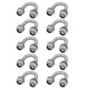 Uボルト U字金具 スレッドファスナー パイプクランプ 304ステンレススチール M6x12mm 10個入り