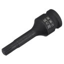 M8インパクトスプラインビットソケット 9.5 mmスクエアドライブ 長さ60 mm CR-MO メートル法サイズ