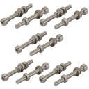 六角穴付きボルトセット 六角穴付ボルト 全ネジ ワッシャー付き M4x35mm 7mmナット幅 10個入り