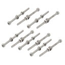 六角穴付ボルト M3x50mm ナットワッシャー付き シルバートーン ボルトナットキット 10個入り(4)
