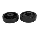 空気圧縮機用ホイル タイヤ 修理用パーツ ブラック プラスチック製 直径115mm 2個入り