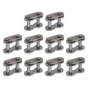 チェーンマスターコネクタリンクローラー #50 15.875 mmピッチ炭素鋼 標準接続 スプリットリンク 10Aチェーン用 10個