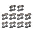 チェーンマスターコネクタリンクローラー #60 19.05 mmピッチ炭素鋼 標準接続 スプリットリンク 12Aチェーン用 10個