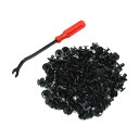 リベット クリップ ファスナー プラスチック 7mm バンパー フェンダー トリムパネル ネジ キット 100個入り