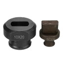 油圧穴パンチダイ Φ10×20mm 高精度楕円穴 電動油圧穴パンチキット MHP-20 JP-20 電動油圧穴パンチングマシン用 バーガンディ&黒