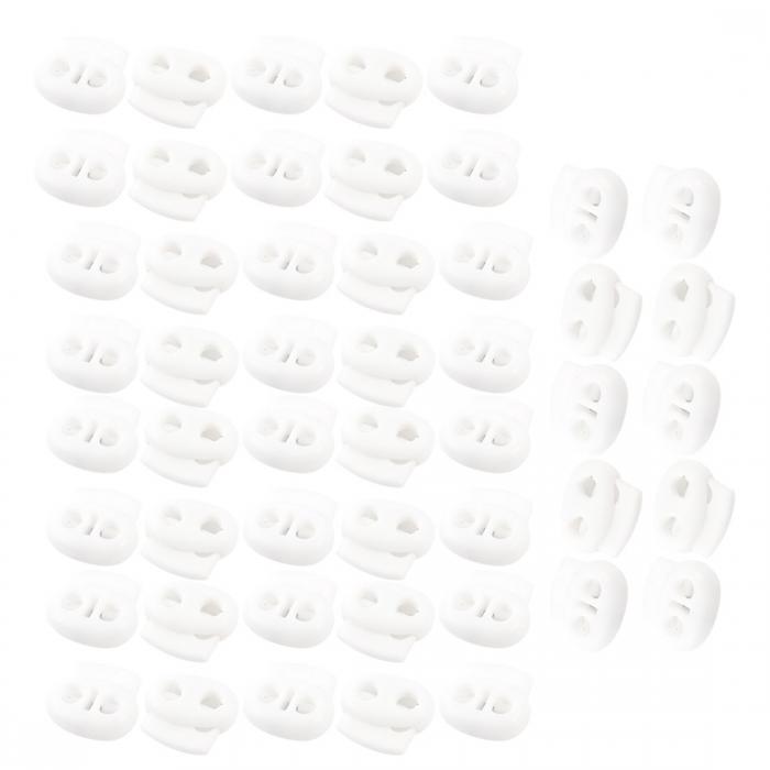 コードロック ロープロック ロックストッパー ダブル穴 弾性ある 4.7mm 50個入り