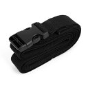 荷物ストラップ スーツケースバックパック クイックリリースバックル 黒い 1.5Mx25mm