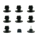 パイプ インサート 家具 椅子 レベルフット 四角形 プラスチック 25 x 25mm 8セット入り入り